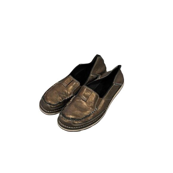 Ariat Women's Cruiser Metallic Bronze Leather Slip On Western Loafer Size 10 B - Picture 1 of 8